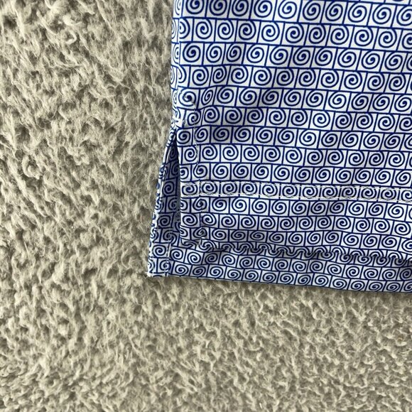 Footjoy FJ Swirl Print Polo Shirt Mens XL Blue Short Sleeve Golf Performance - Picture 3 of 12